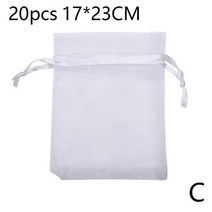 딸기 포도 과일 그물 메쉬 야채 보호 가방 20 개 해충 방제용 조류 정원, 03 white17x23CM