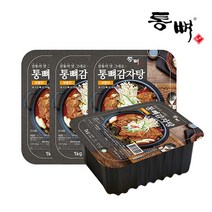통뼈감자탕 [통뼈감자탕 보통맛] 부산 20년 전통의 맛 그대로 감자탕 4팩 (4KG), 보통맛2팩+칼칼한맛2팩, 4개, 4kg