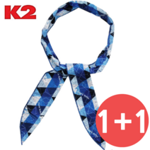 K2 [2019버전] 아이스 아웃도어 쿨스카프, 블루+블루