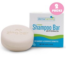 DermaHarmony Peppermint Zinc Shampoo Bar 더마하모니 페퍼민트 샴푸바 피리티온아연 2% 함유 113g 2팩, 2개