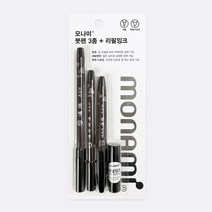 모나미 붓펜 3종 + 리필잉크 세트, 1개