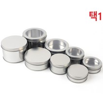 쿠키통 쿠키포장 케이스 틴케이스 원형 소품, 제품선택, 90x60mm - 투명창