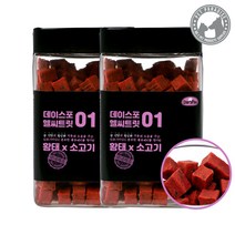 데이스포 헬시트릿 황태시리즈 대용량 큐브져키 영양제 황태x소고기 400g 큐브, 2개, 황태x닭고기400g