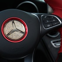 벤츠 핸들 엠블럼 몰딩 A B C E CLA CLS GLA 클래스, 02. 블루, 02. 몰딩형