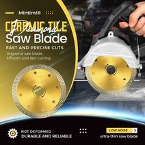 원형톱날 5인치 110mm 다이아몬드 세라믹 타일 핫 소결 초박형 커팅 디스크 도자기, 100mm, 20mm, 1.2mm