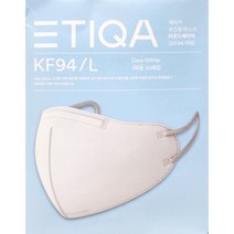 에티카 보건용 마스크 라운드 베이직 성인용 KF94 백색 대형, 10매, 1개입, 화이트