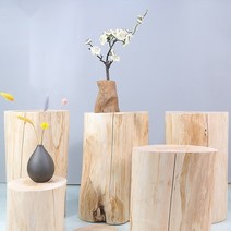 통나무 원통형 의자 스툴 나무 원목 그루터기 받침대 원형 장식, 03.높이 20 / 직경 16-18cm