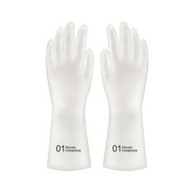 높은 품질 여성 방수 고무 라텍스 Dishwashing 장갑 주방 내구성 청소 가사 집안일 도구, Blank 01_M, Blank 01_M, 01 BlankS 01_02 M
