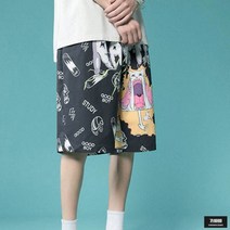 가바바 남성 빅사이즈 반바지 화려한 프린팅의 스트릿 캐주얼 여름 반바지 5XL까지 G62211