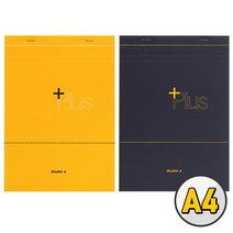 더블에이 플러스 노트패드 A4 공책 절취선 메모 유선, 네이비