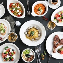 시라쿠스 뉴욕 크림 원형접시s 스테이크 파스타 예쁜 카페 디저트 데일리 플레이트, 대접