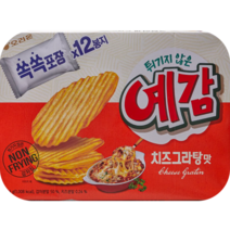 오리온 예감 치즈그라탕맛 204 감자칩(튀기지않은 감자칩/담백한/짬조름/감칠맛/바삭함)간식/과자/스낵/감자스낵, 1개