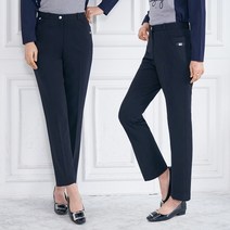 모슬린 엄마옷 레오배색 기모 일자 정장바지 EPN110132 마담 미시옷 중년여성의류 빅사이즈 50대 60대여성옷