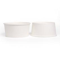 1500호 일회용 테이크아웃 푸드트럭 휴게소 닭강정 회덮밥 분식 배달 포장 무지 무인쇄 종이용기 종이그릇 소량 100개, 1500 무지컵 100개