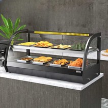 개폐식 온장고 호두과자 붕어빵 곡유리 휴게소용, 2P 단열 캐비닛 (레드) 6개 플레이트 포함