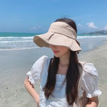 뚜껑없는 리본 디테일 챙넓은모자 얼굴소멸 왕골 여성 플로피햇 데이트 여행
