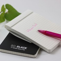 /PP메모패드(F7) 수첩 메모지 상철수첩 노트 스프링노트 +IC500A, 흑색
