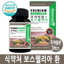 보스웰리아 환 원물 알약 정 추출분말 관절 무릎 연골 손목 건강 보스웰릭산 효능 상어연골 해조칼슘 아연 초록잎홍합 HACCP 인증 인도산, 3개, 보수엘리아(60정)