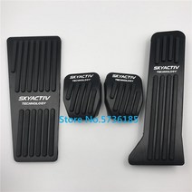 자동차 연료 풋 페달 브레이크 커버 For Mazda 2 3 BL BM 6 GH GJ CX5 CX 5 CX3 CX7 CX9 액세서리, [13] RHD MT 4pcs Black