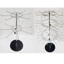 회전진열 2단 3단 회전 원형 행거 진열 거치대 걸이 진열대 고리 헹거, 3단 악세사리진열대, 1개