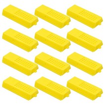 양봉 도구 자재 용품 12Pcs 양봉 운송 케이지 노란색 흰색 꿀벌 여왕 포스트 룸 플라스틱 킹 포로 도구
