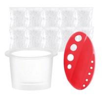 반영구화장 타투용 잉크 대용량 색소컵 1000개입 + 실리콘 색소컵 홀더 1개입 구성, 레드