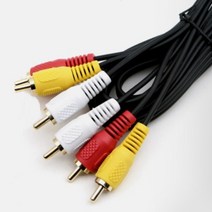 오디오/비디오 동시연결 M/M타입 RCA 3C 케이블(20M) 미디 스피커 악기 컴포넌트 AUX