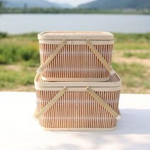 낙타하우스 대나무 피크닉 바구니, 대, 1개