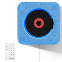 휴대용 CD 플레이어 벽 장착형 서라운드 사운드 fm 라디오 블루투스 usb mp3 디스크 음악 원격 제어 스테레오 스피커 홈, 푸른