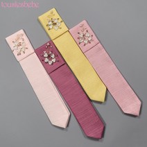 3번 한복댕기 파스텔 보석꽃 여아 여자아이 아기 유아 아동 공주 한복 머리띠 배씨댕기 배씨끈 한복머리장식