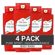 올드스파이스 Old Spice High Endurance 남성용 바디 워시 퓨어 스포츠 - 532mL 18 Fl Oz x 4팩, 18 Fl Oz (Pack of 4)_Lemon