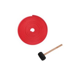 문콕방지 도어 몰딩 10m + 고무망치, 레드, 1세트