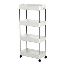 풀라이프 이동식트롤리 세탁실틈새수납장 4단