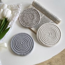 영결무람 로프패드 원형 컵받침 티코스터 3종