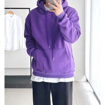 코튼 [15color] 남여공용 양 기모 오버핏 무지 기모 후드 티셔츠 빅사이즈 후드티
