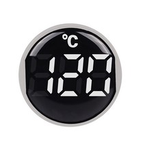 22mm LED 디지털 디스플레이 온도 표시기 신호 측정 범위-섭씨 20-20, [02] White