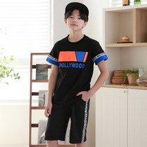 제이키드주니어 헐리반팔상하복 주니어의류 남아 여아 초등학생옷 청바지 면바지 상하복 티셔츠