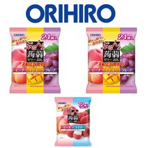 오리히로 곤약젤리 일본곤약젤리[ 복숭아 망고 포도24개입 ]대용량2봉 [복숭아 리치12개입]1봉 아소트, 1세트, 20g