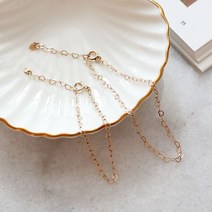 에브리캔버스 14K 하트 체인 팔찌발찌 골드필드 팔찌