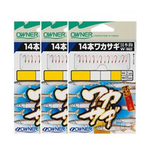 오너 14본 와카사키 빙어낚시 채비 W-902, 3개