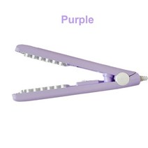 뽕고데기 뿌리볼륨고데기 와플 물결 헤어 아이론 세라믹 3D 그리드 크림퍼 전문 볼류마이징 컬링 옥수수, 04 보라색_04 AU