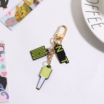 Kpop 스트레이 블랙 핑크 두번 아상 라이트 스틱 키 링 아스트로 아테즈 보이즈 보물 아크릴 열쇠 고리 액세서리, nt