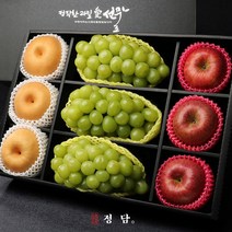 926 오전09시까지 주문시 명절전배송SSG 정담명품 과일 프리미엄 선물세트 정담 혼합 5호 (샤인머스켓3 사과3 배3 - 5kg) 보자기포장 -인증
