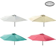 리브포어스 4 COLOR 하프파라솔 팬션 야외 테라스 정원 옥외 접이식 그늘막 (물통받침대 별도구매), 하프 파라솔 와인