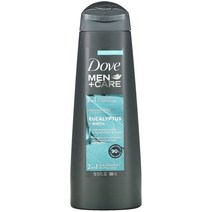 Dove Men+Care 2-In-1 샴푸 + 컨디셔너 Revitalizing Eucalyptus + Birch 12 fl oz (355 ml), 355ml