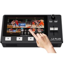 FEELWORLD L2 Plus 멀티 카메라 비디오 믹서 스위치 5.5인치 LCD 터치 스크린 4 x HDMI 입력 PTZ 컨트롤 크로마 키 로고 오버레이 USB3.0 라이브 스