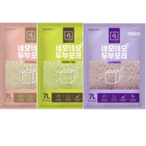 네모네모 두부모래 가는입자 오리지널 7L 3개(오리지널 녹차 라벤더)