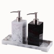 호텔 욕실 대리석 마블 인테리어 세면대 디스펜서, 인조대리석 화이트-400ml