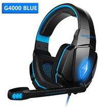 G2000 게임용 헤드셋 세트 PS4 PS5 XBOX 용 딥 베이스 스테레오 Casque 유선 헤드폰 게이머 이어폰게이밍 헤드셋, G4000 black blue