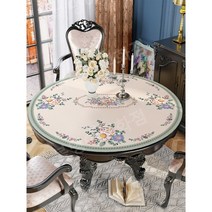 실리콘매트 방수 가죽 테이블 보 대형 식탁보 원형, 160cm, B